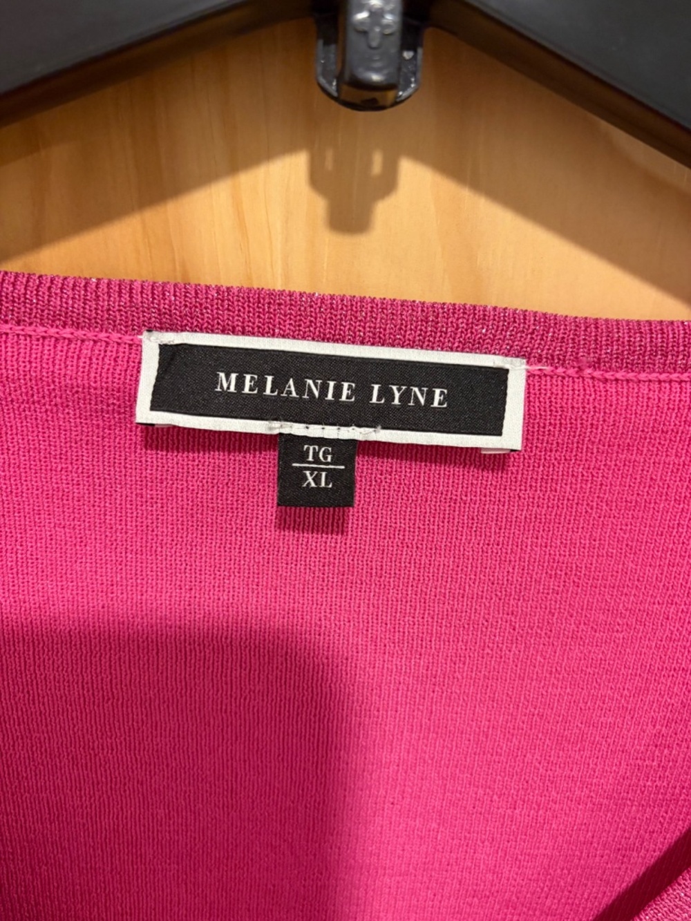 Melanie Lynne Pink One-Button Cardigan Size XL - Picture 5 of 6